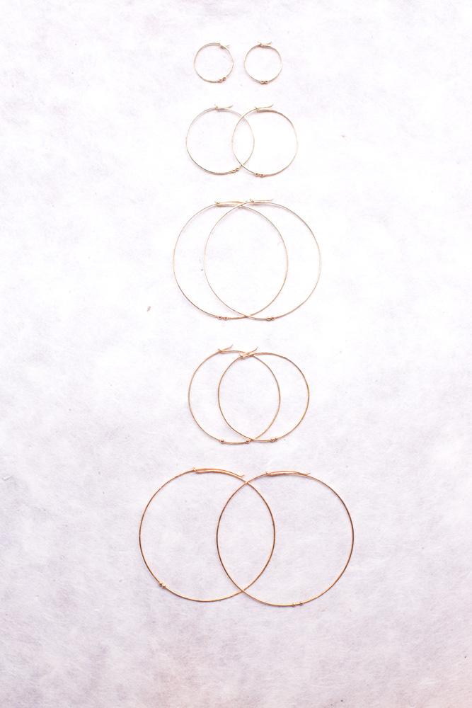 Hoop Earrings - Sterling Silver / 9ct Yellow Gold /18ct Yellow Gold / 9ct Rose Gold.